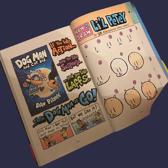 Dog Man Set Tale of Two Kitties & Dog Man Dark Knight Plush - Picture 2 of 5